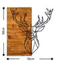 Wallity Deer1 Accesorio Decorativo de Pared de Madera y Metal